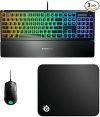עסקת חבילה מצויינת לגיימרים של SteelSeries הכולל מקלדת, עכבר ומשטח עכבר