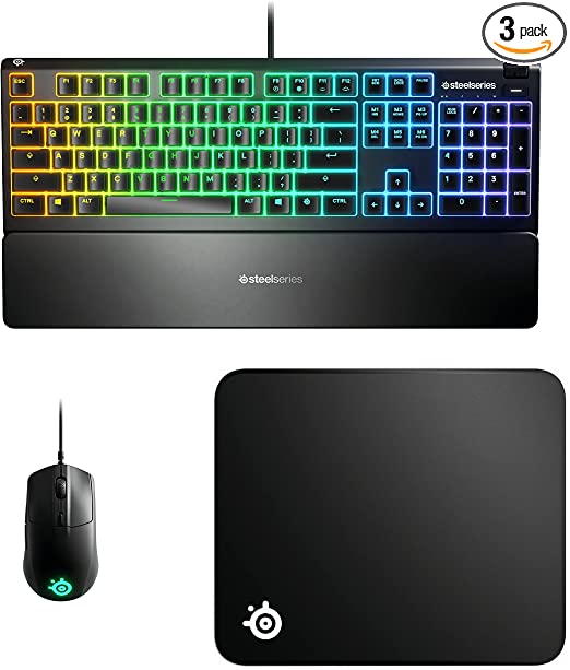 עסקת חבילה מצויינת לגיימרים של SteelSeries הכולל מקלדת, עכבר ומשטח עכבר