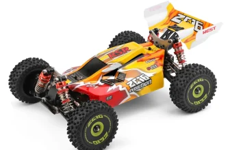 מכונית על שלט 1/14 עם מנוע בראשלס מצויינת WLToys 144010